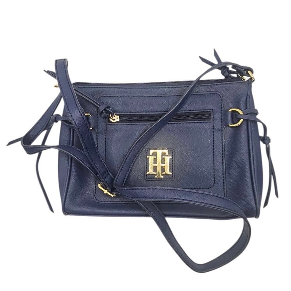 Tommy Hilfiger Navy Blue Classic Preppy Nautical Crossbody Purse
